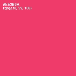 #EE3B6A - Cerise Red Color Image