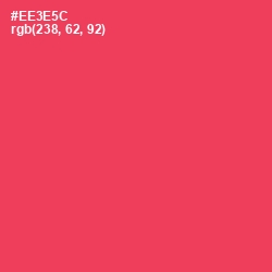 #EE3E5C - Radical Red Color Image