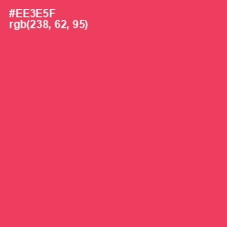 #EE3E5F - Radical Red Color Image