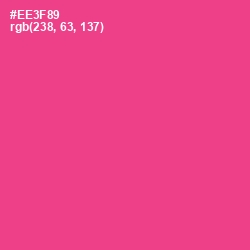 #EE3F89 - Wild Strawberry Color Image