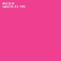 #EE3F91 - Wild Strawberry Color Image