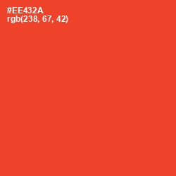 #EE432A - Pomegranate Color Image