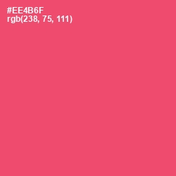 #EE4B6F - Mandy Color Image