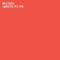 #EE5345 - Sunset Orange Color Image