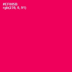 #EF005B - Razzmatazz Color Image