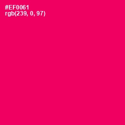 #EF0061 - Rose Color Image