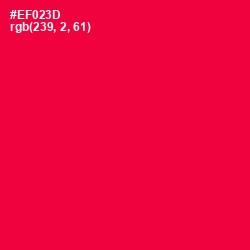 #EF023D - Red Ribbon Color Image