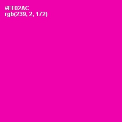 #EF02AC - Hollywood Cerise Color Image
