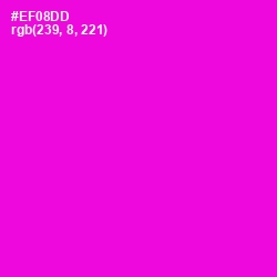 #EF08DD - Purple Pizzazz Color Image