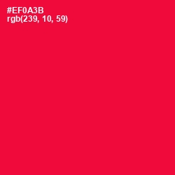 #EF0A3B - Red Ribbon Color Image
