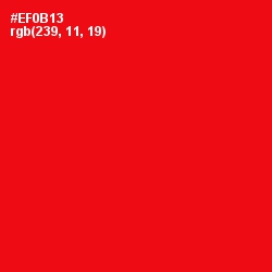 #EF0B13 - Red Color Image