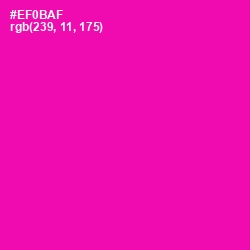 #EF0BAF - Hollywood Cerise Color Image
