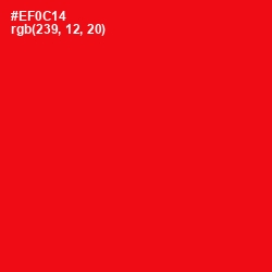 #EF0C14 - Red Color Image