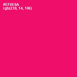 #EF0E6A - Rose Color Image