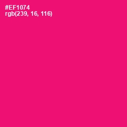 #EF1074 - Rose Color Image