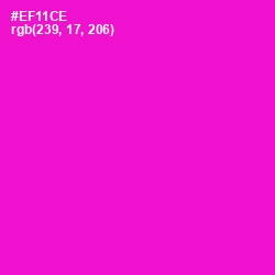 #EF11CE - Shocking Pink Color Image