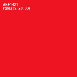 #EF1421 - Torch Red Color Image