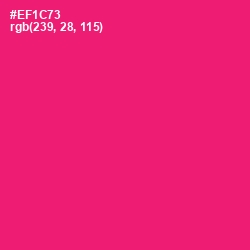 #EF1C73 - Rose Color Image