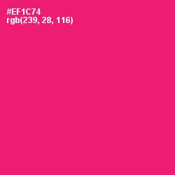 #EF1C74 - Rose Color Image