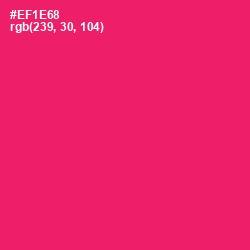 #EF1E68 - Rose Color Image