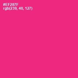 #EF287F - Cerise Red Color Image
