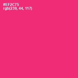 #EF2C75 - Cerise Red Color Image