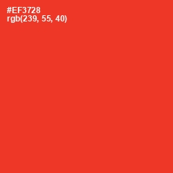 #EF3728 - Red Orange Color Image