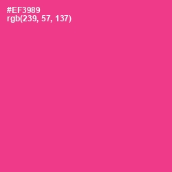 #EF3989 - Wild Strawberry Color Image