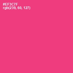 #EF3C7F - Cerise Red Color Image