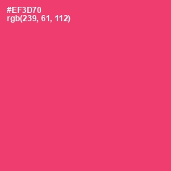 #EF3D70 - Cerise Red Color Image