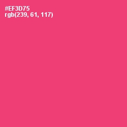 #EF3D75 - Cerise Red Color Image