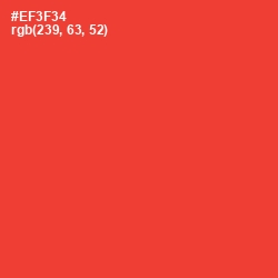 #EF3F34 - Red Orange Color Image