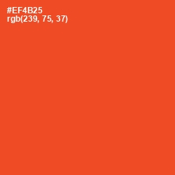 #EF4B25 - Pomegranate Color Image
