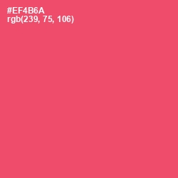 #EF4B6A - Mandy Color Image