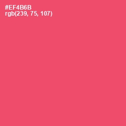 #EF4B6B - Mandy Color Image