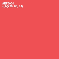 #EF5054 - Sunset Orange Color Image