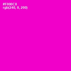 #F000C8 - Purple Pizzazz Color Image