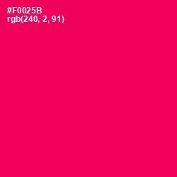 #F0025B - Razzmatazz Color Image