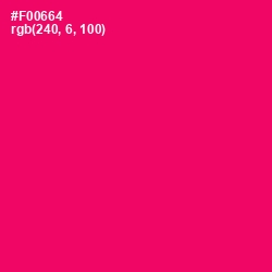 #F00664 - Rose Color Image