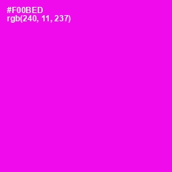 #F00BED - Magenta / Fuchsia Color Image