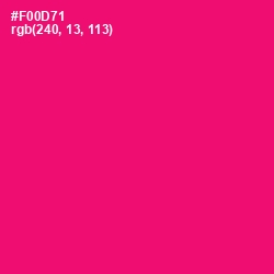 #F00D71 - Rose Color Image
