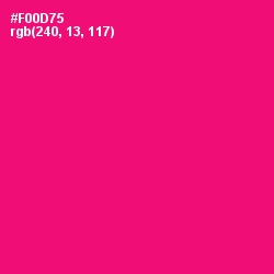 #F00D75 - Rose Color Image