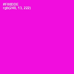 #F00DDE - Purple Pizzazz Color Image