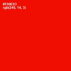 #F00E03 - Red Color Image