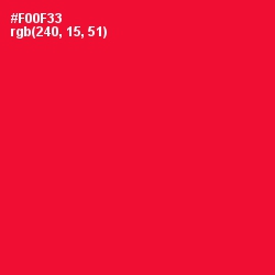 #F00F33 - Torch Red Color Image