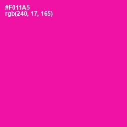 #F011A5 - Hollywood Cerise Color Image