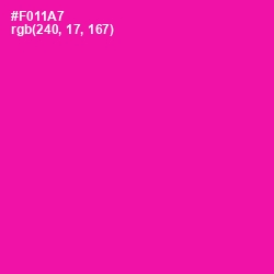 #F011A7 - Hollywood Cerise Color Image