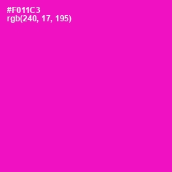 #F011C3 - Shocking Pink Color Image