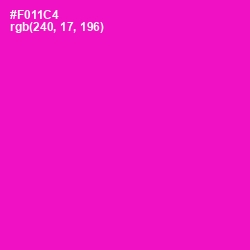 #F011C4 - Shocking Pink Color Image