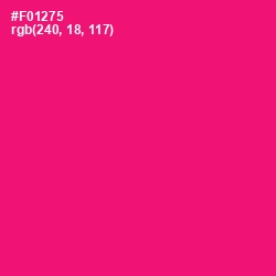 #F01275 - Rose Color Image